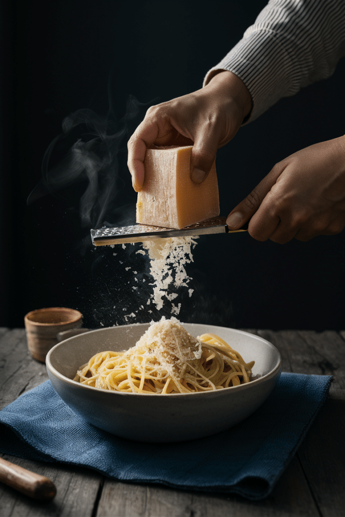 Photo of Grating Parmesan
