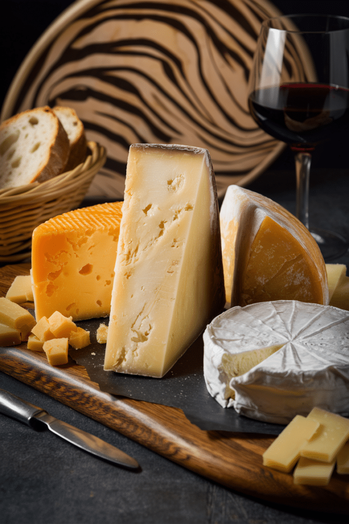 Photos of Various Cheeses