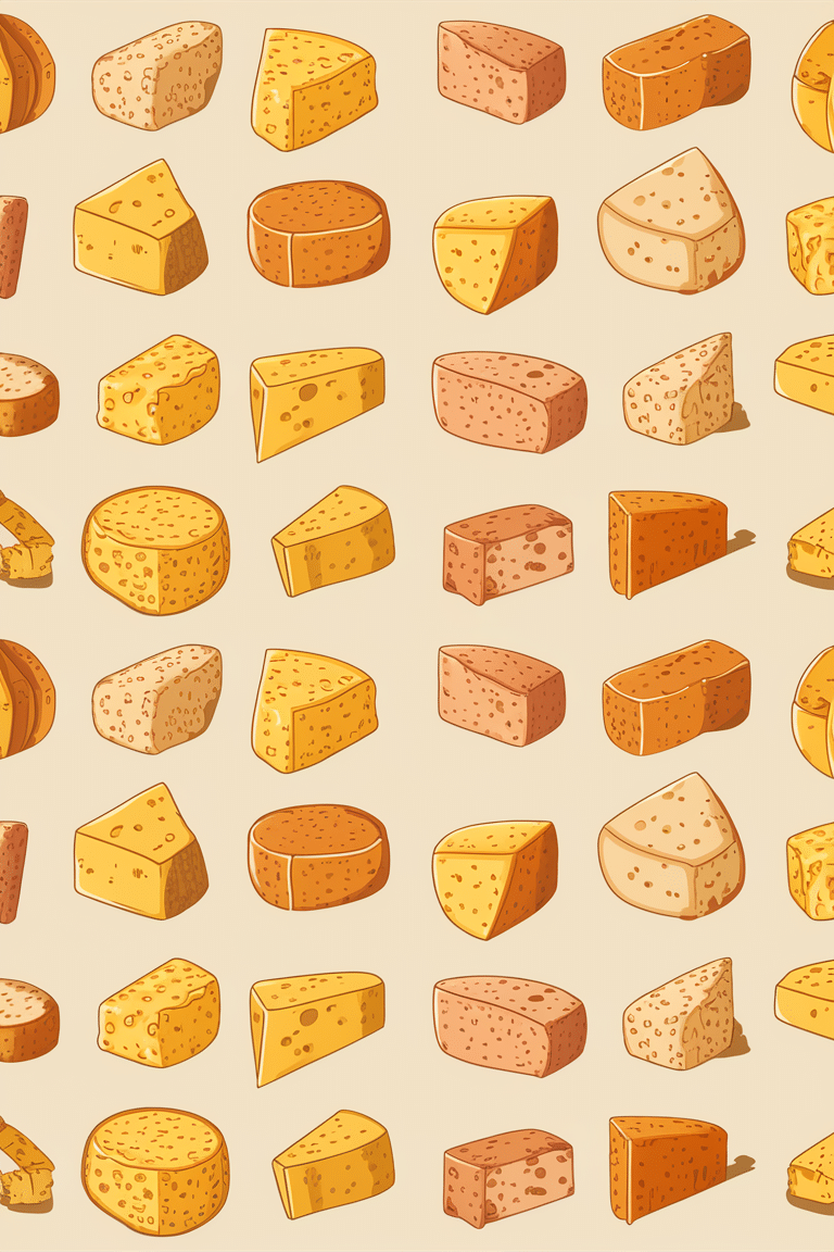 Cheese Block Pattern Wallpaper in Warm Tones