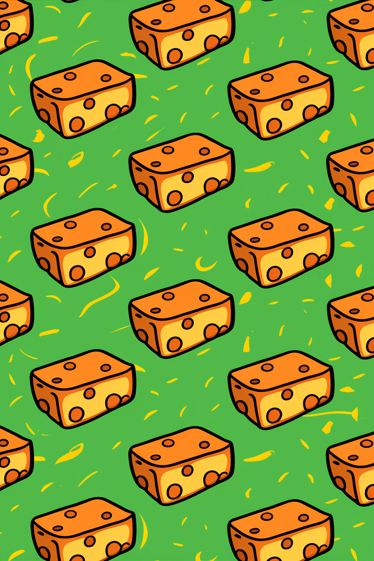 Playful Cheese Cube Wallpaper