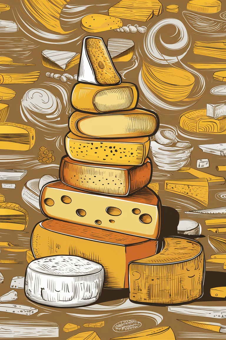 Abstract Cheese Pattern: Stylish and Chic