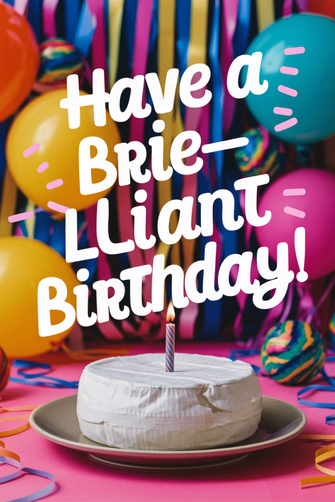 Have a Brie-lliant Birthday Cheese Quote Photo