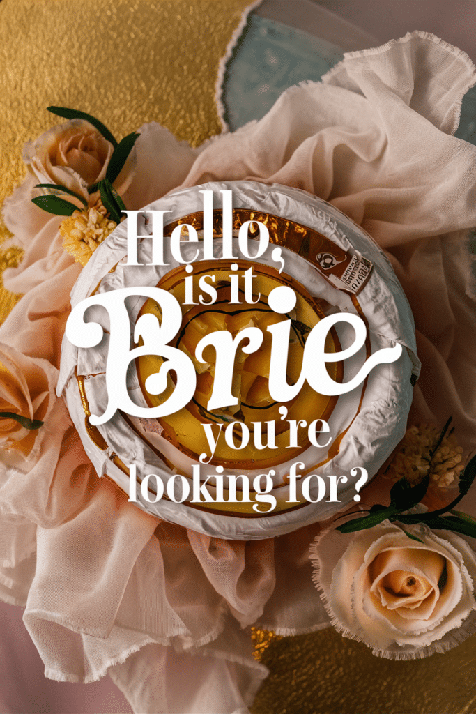 Hello is it Brie You're Looking For Cheese Quote Photo