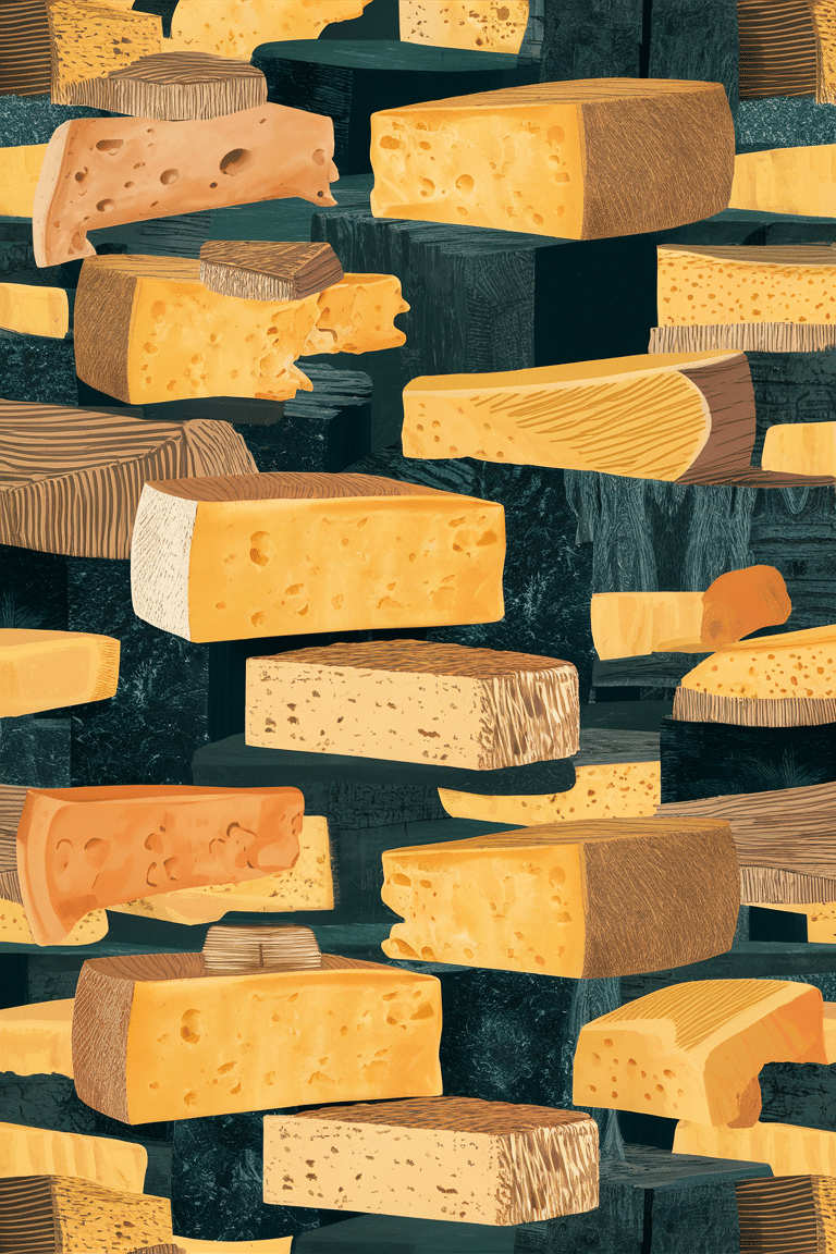 Abstract Cheese Blocks Art Phone Wallpaper