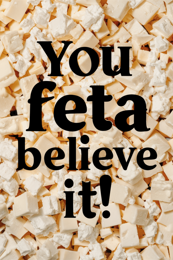You Feta Believe It Cheese Quote Photo