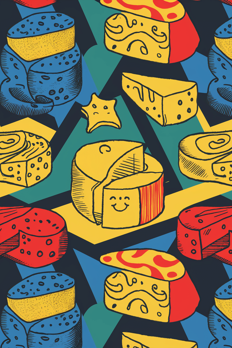 Cheery Cheese Blocks Wallpaper: Brighten Your Screen!
