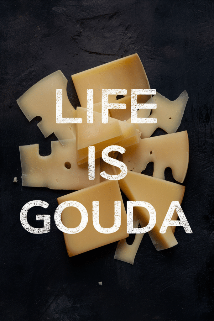 Life is Gouda Cheese Quote Photo