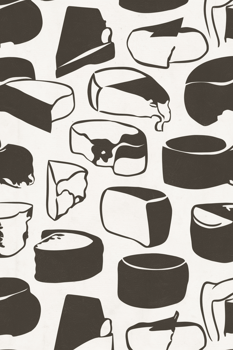 Vintage Cheese Sketch Wallpaper