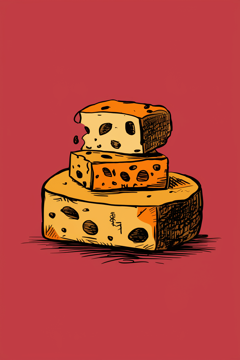 Stacked Cheese Delight Wallpaper