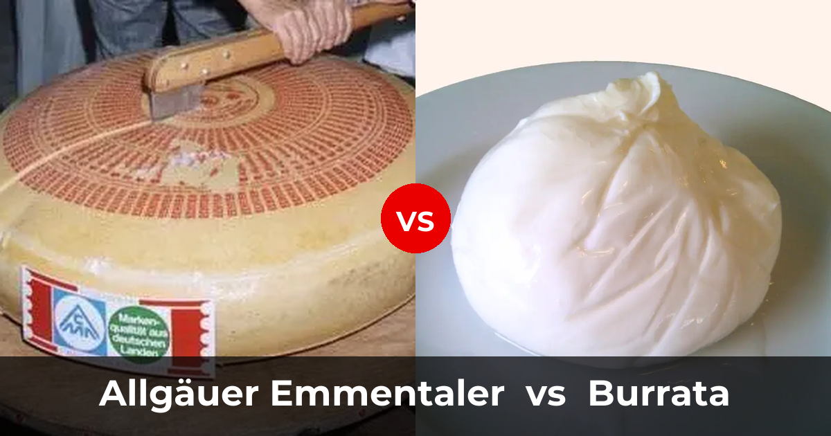 Allgäuer Emmentaler Cheese vs Burrata Cheese: What's the Difference ...