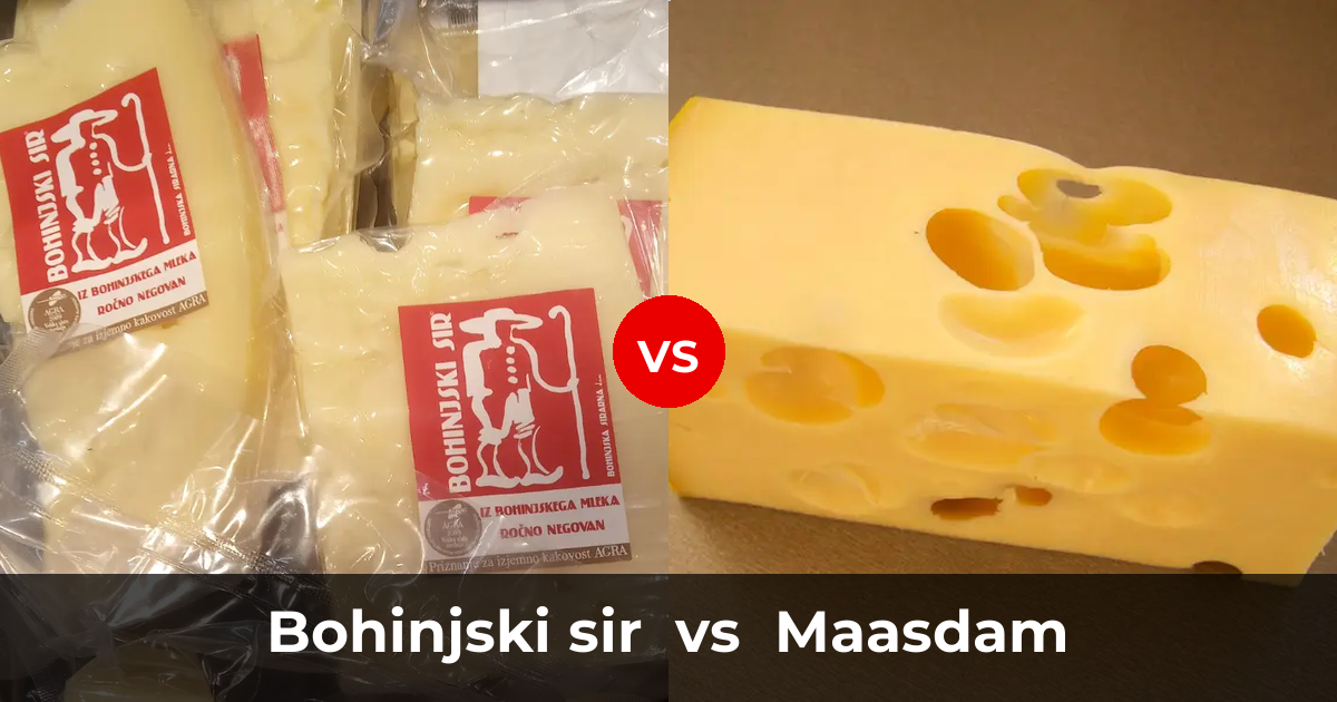 Bohinjski sir Cheese vs Maasdam Cheese: What's the Difference? | Taste ...