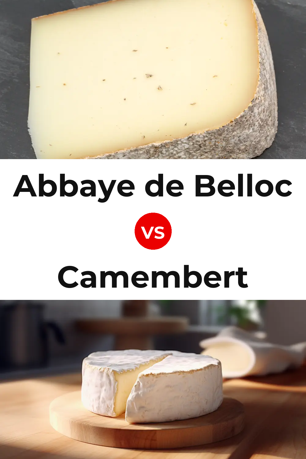 Abbaye de Belloc Cheese vs Camembert Cheese Pinterest comparison