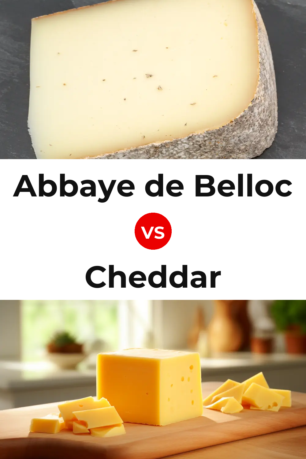 Abbaye de Belloc Cheese vs Cheddar Cheese Pinterest comparison