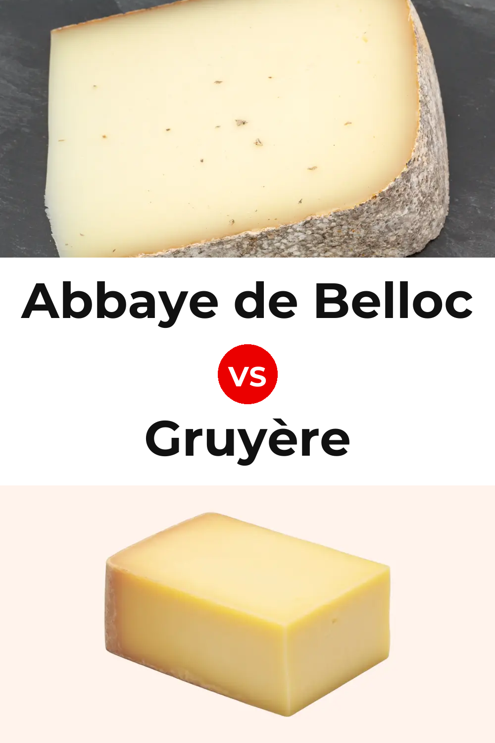 Abbaye de Belloc Cheese vs Gruyère Cheese Pinterest comparison