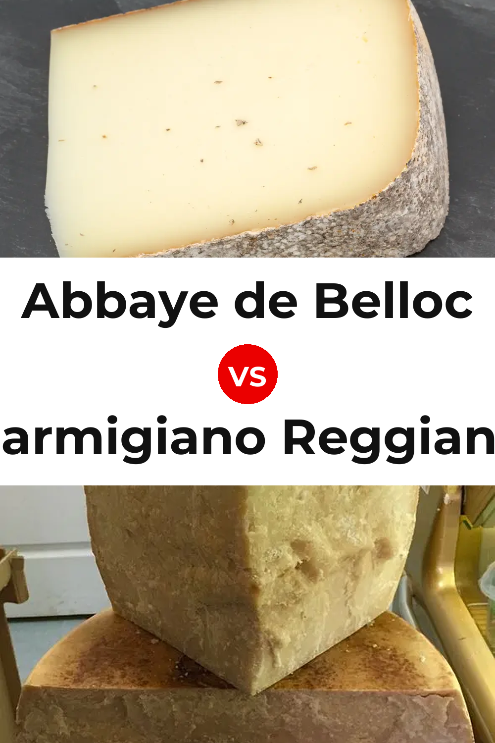 Abbaye de Belloc Cheese vs Parmigiano Reggiano Cheese Pinterest comparison