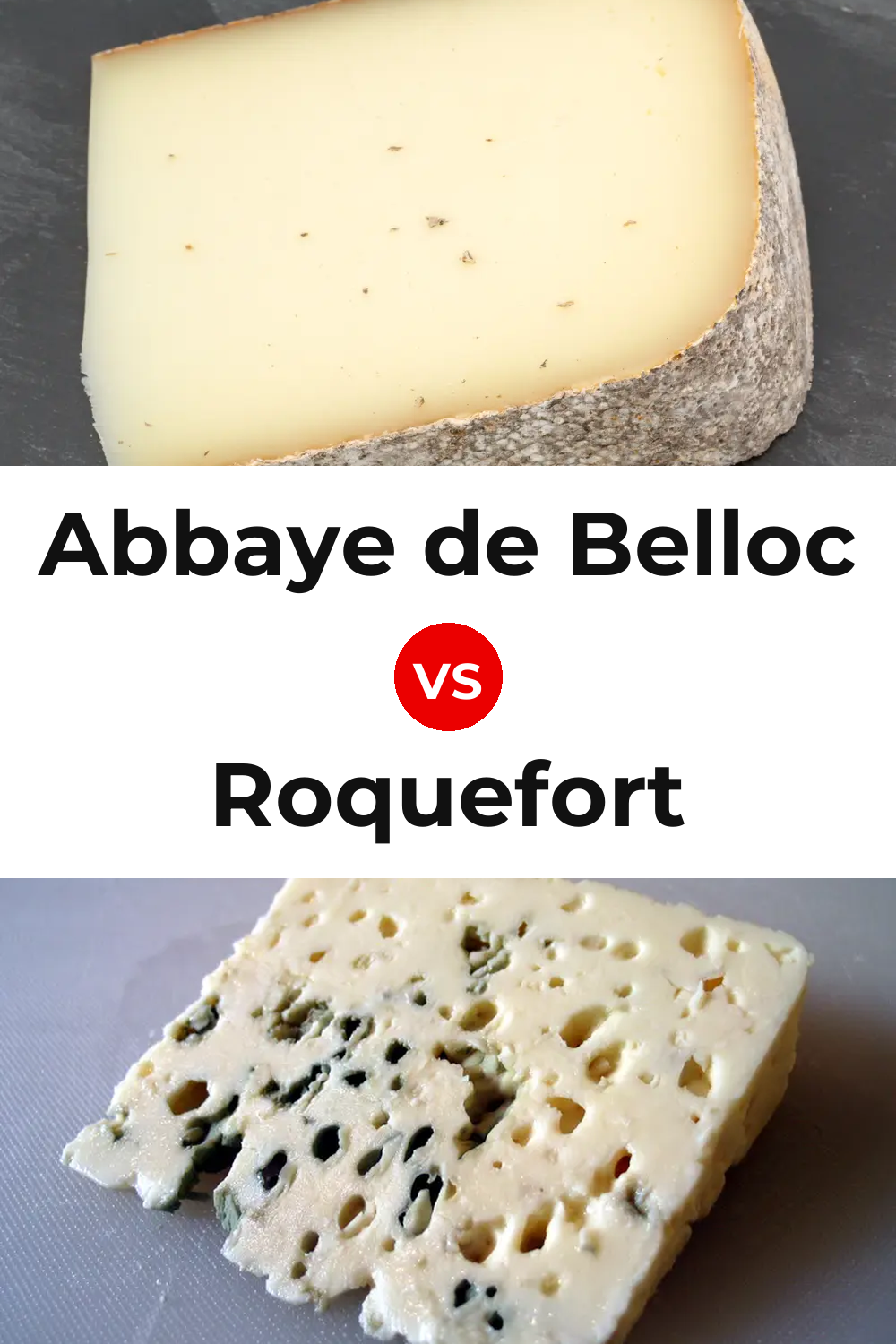 Abbaye de Belloc Cheese vs Roquefort Cheese Pinterest comparison