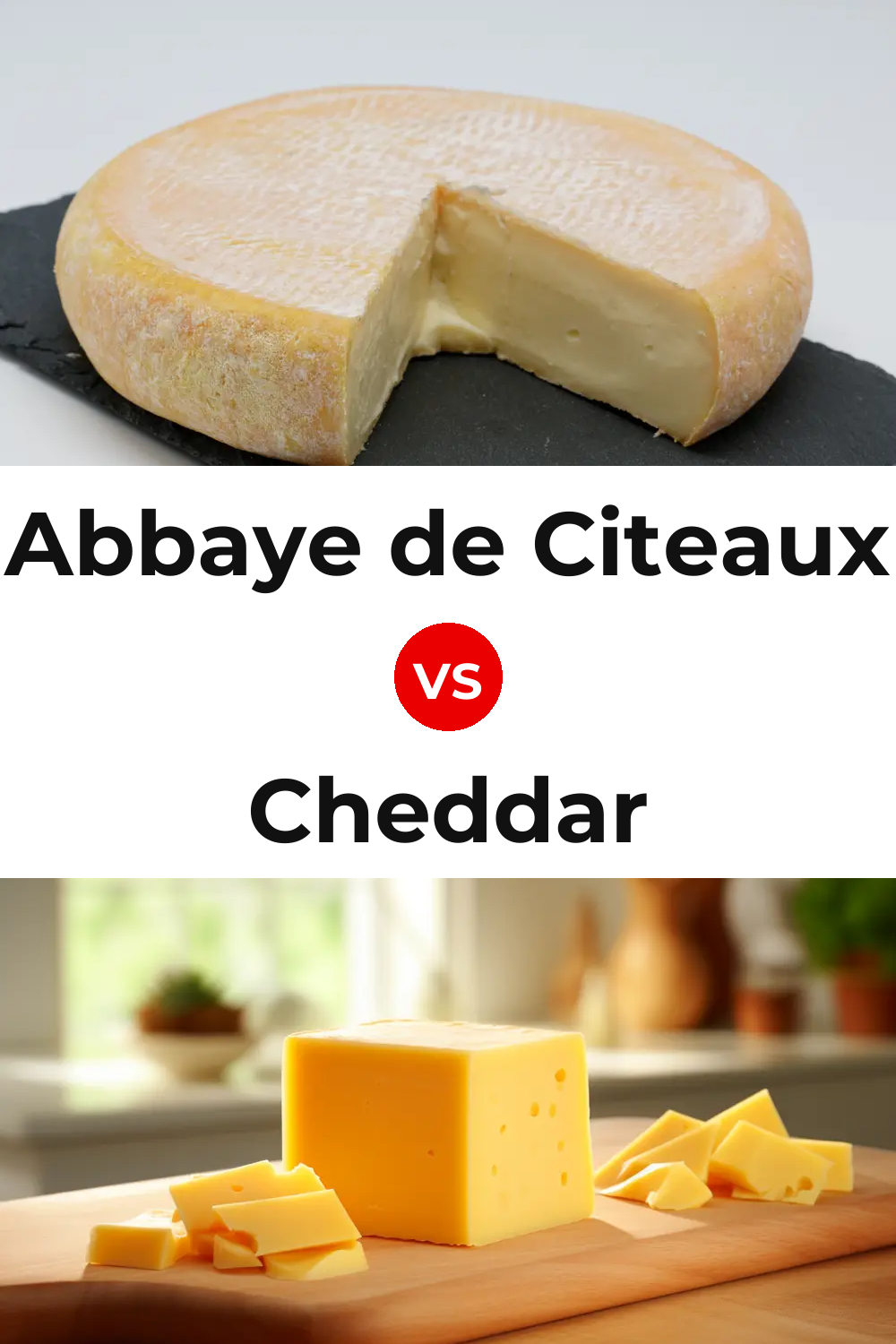 Abbaye de Citeaux Cheese vs Cheddar Cheese Pinterest comparison