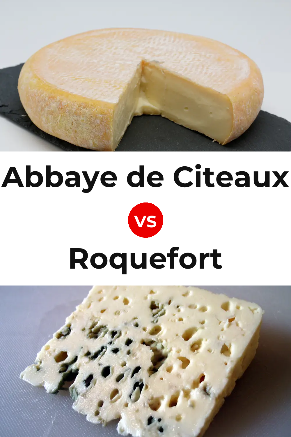 Abbaye de Citeaux Cheese vs Roquefort Cheese Pinterest comparison