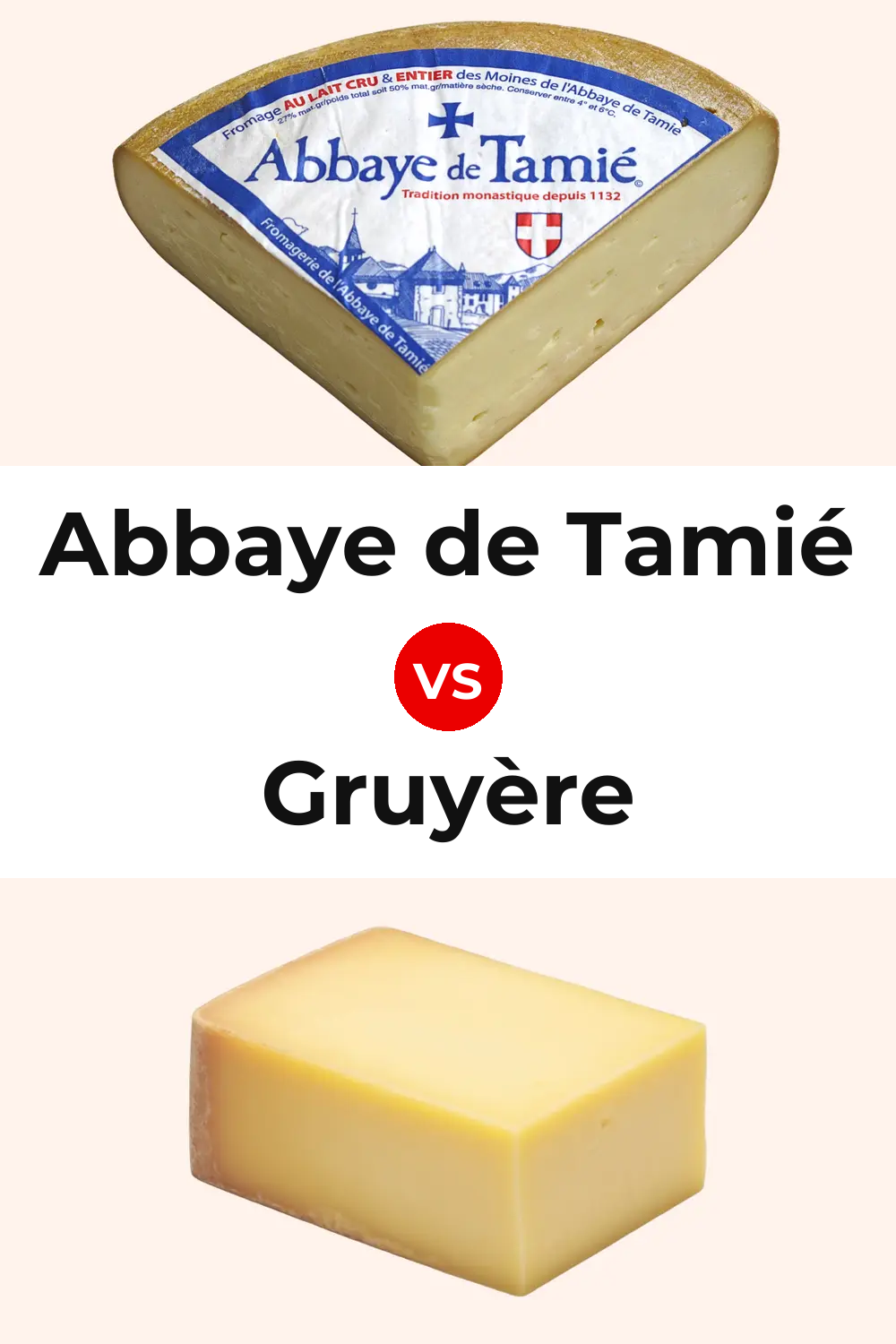 Abbaye de Tamié Cheese vs Gruyère Cheese Pinterest comparison