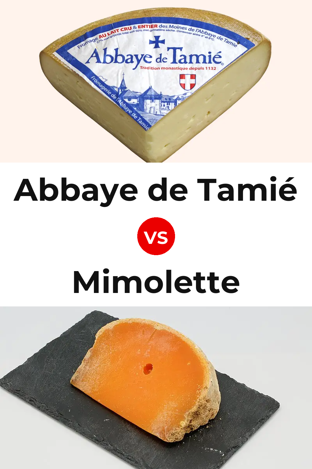 Abbaye de Tamié Cheese vs Mimolette Cheese Pinterest comparison