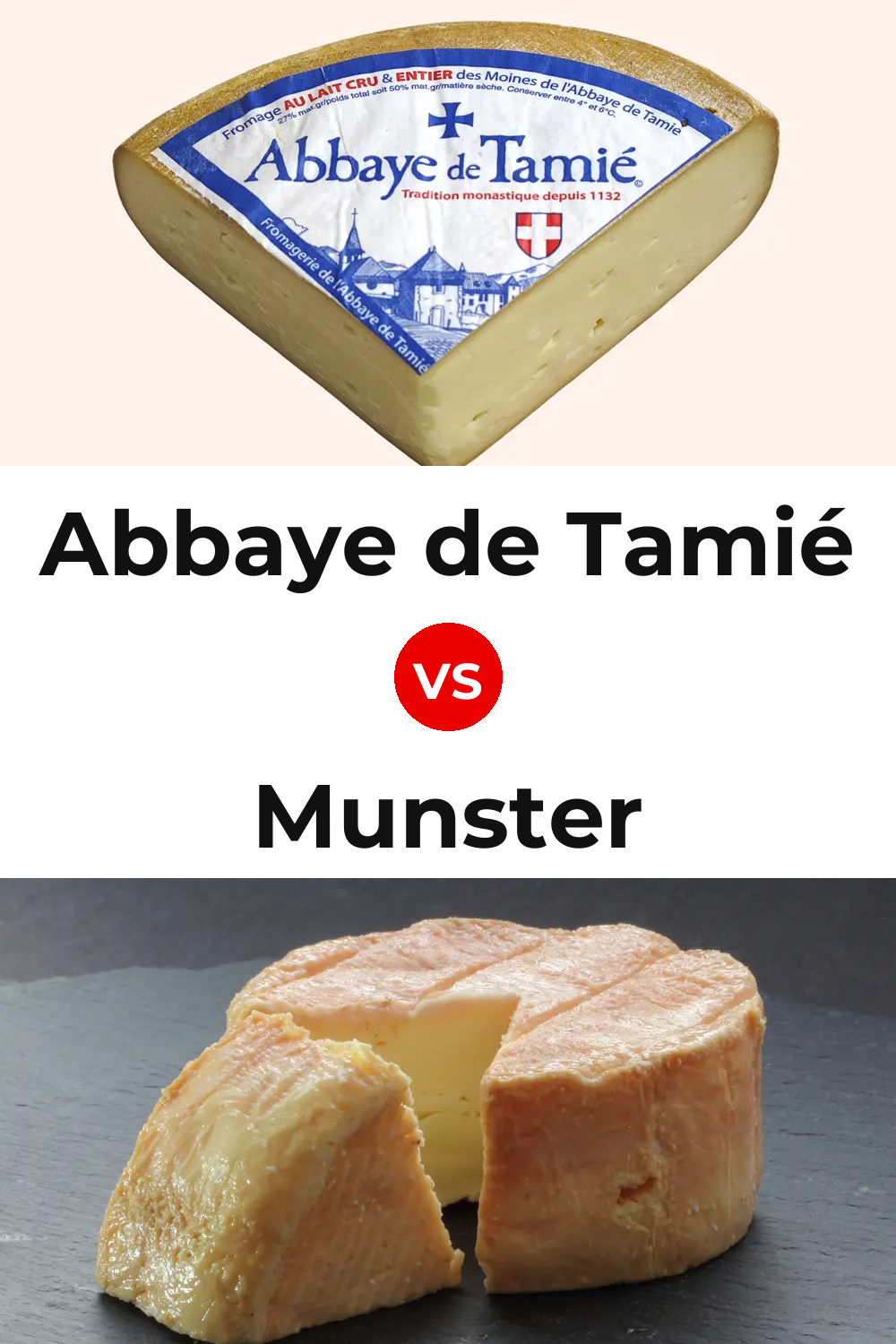 Abbaye de Tamié Cheese vs Munster Cheese Pinterest comparison