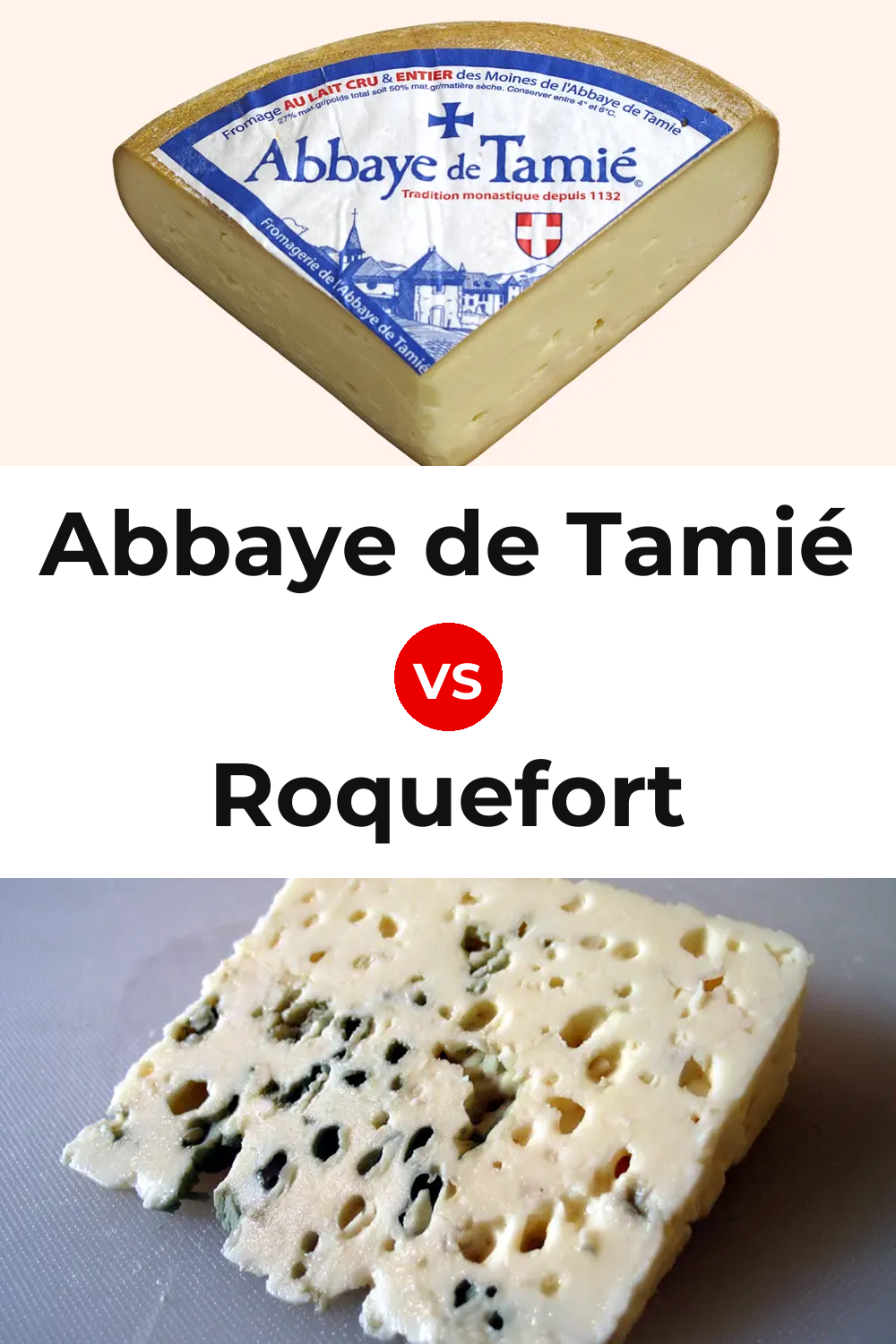 Abbaye de Tamié Cheese vs Roquefort Cheese Pinterest comparison