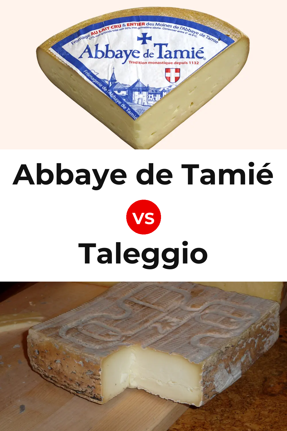 Abbaye de Tamié Cheese vs Taleggio Cheese Pinterest comparison