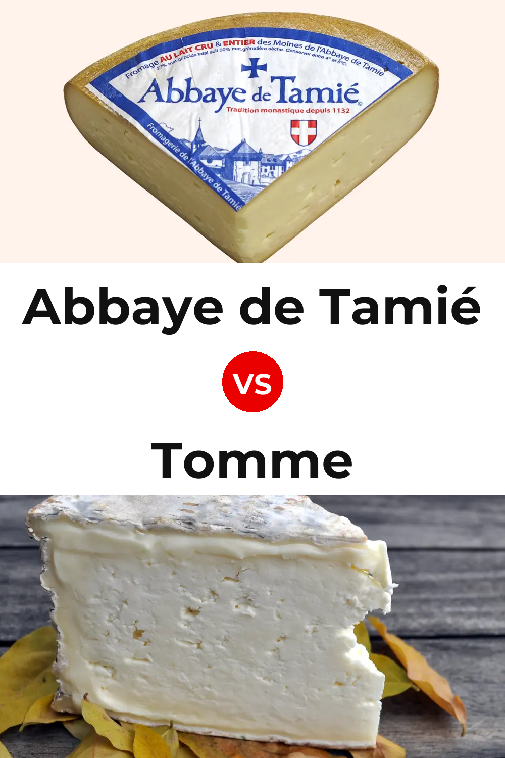 Abbaye de Tamié Cheese vs Tomme Cheese Pinterest comparison
