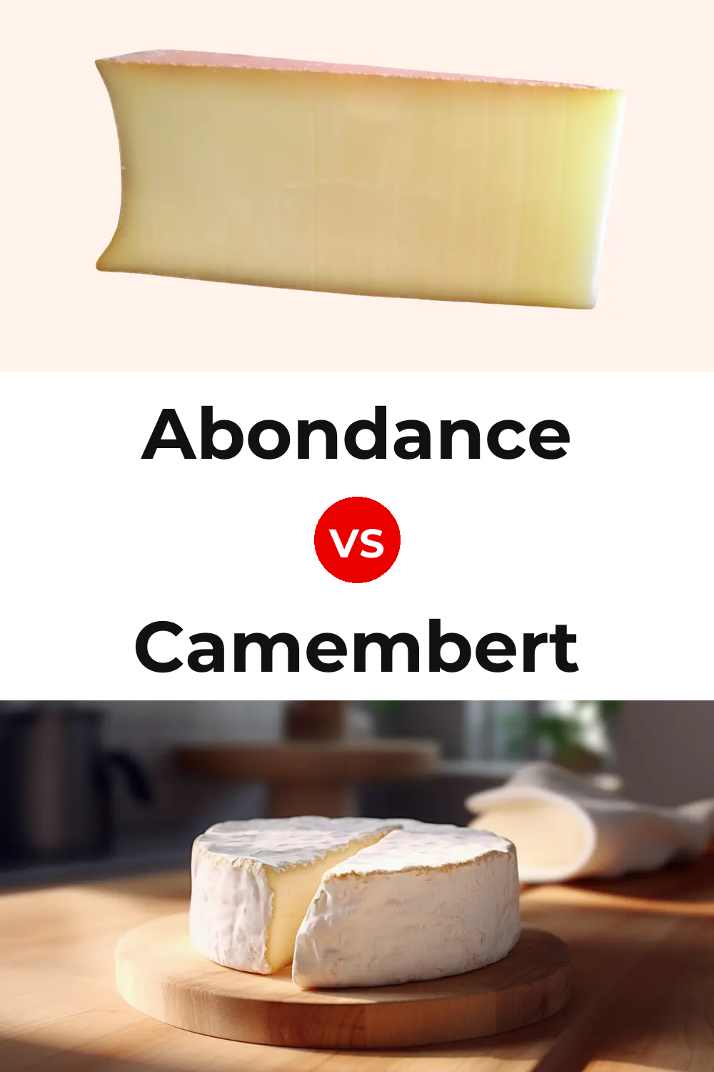 Abondance Cheese vs Camembert Cheese Pinterest comparison