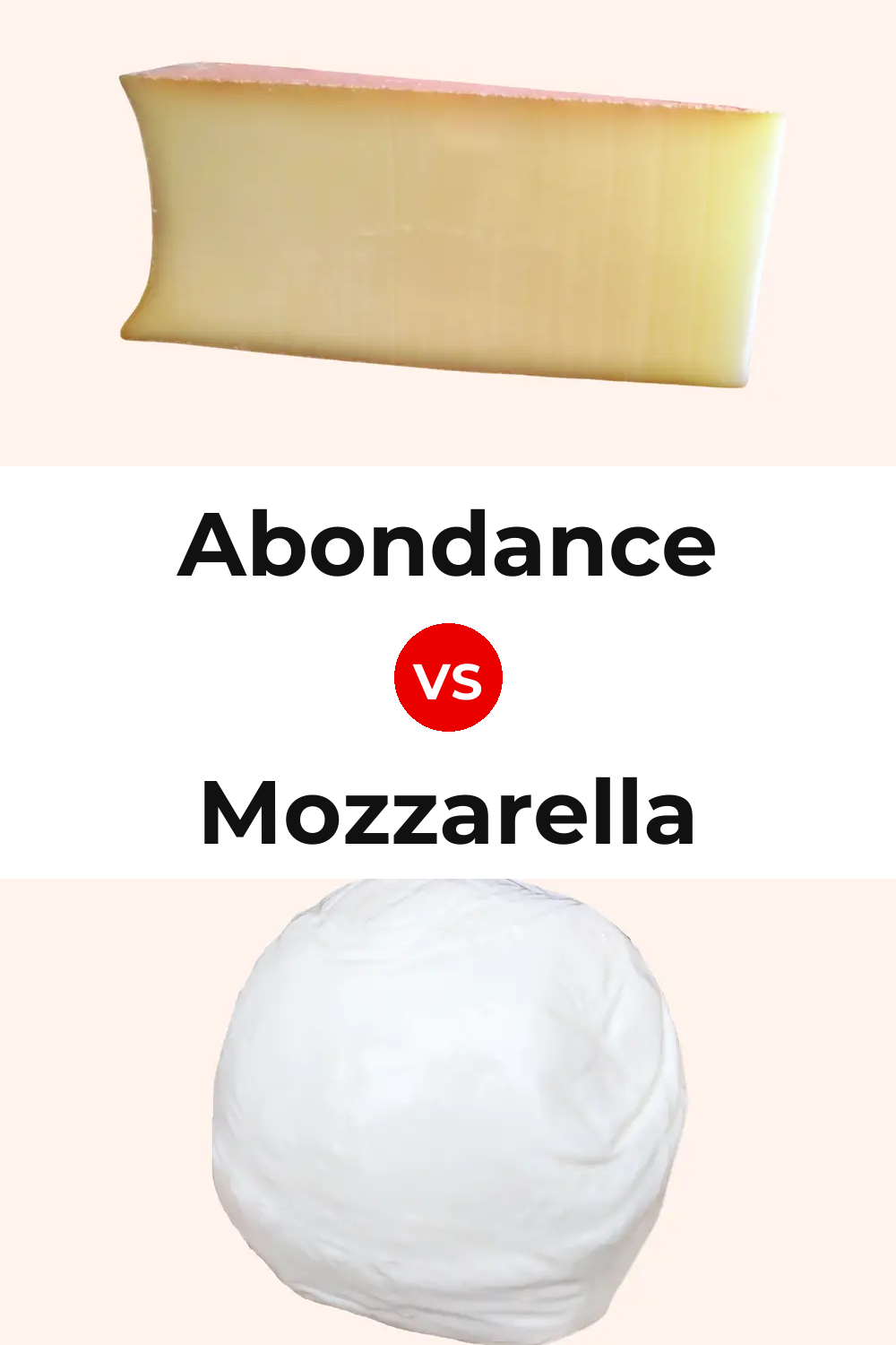 Abondance Cheese vs Mozzarella Cheese Pinterest comparison