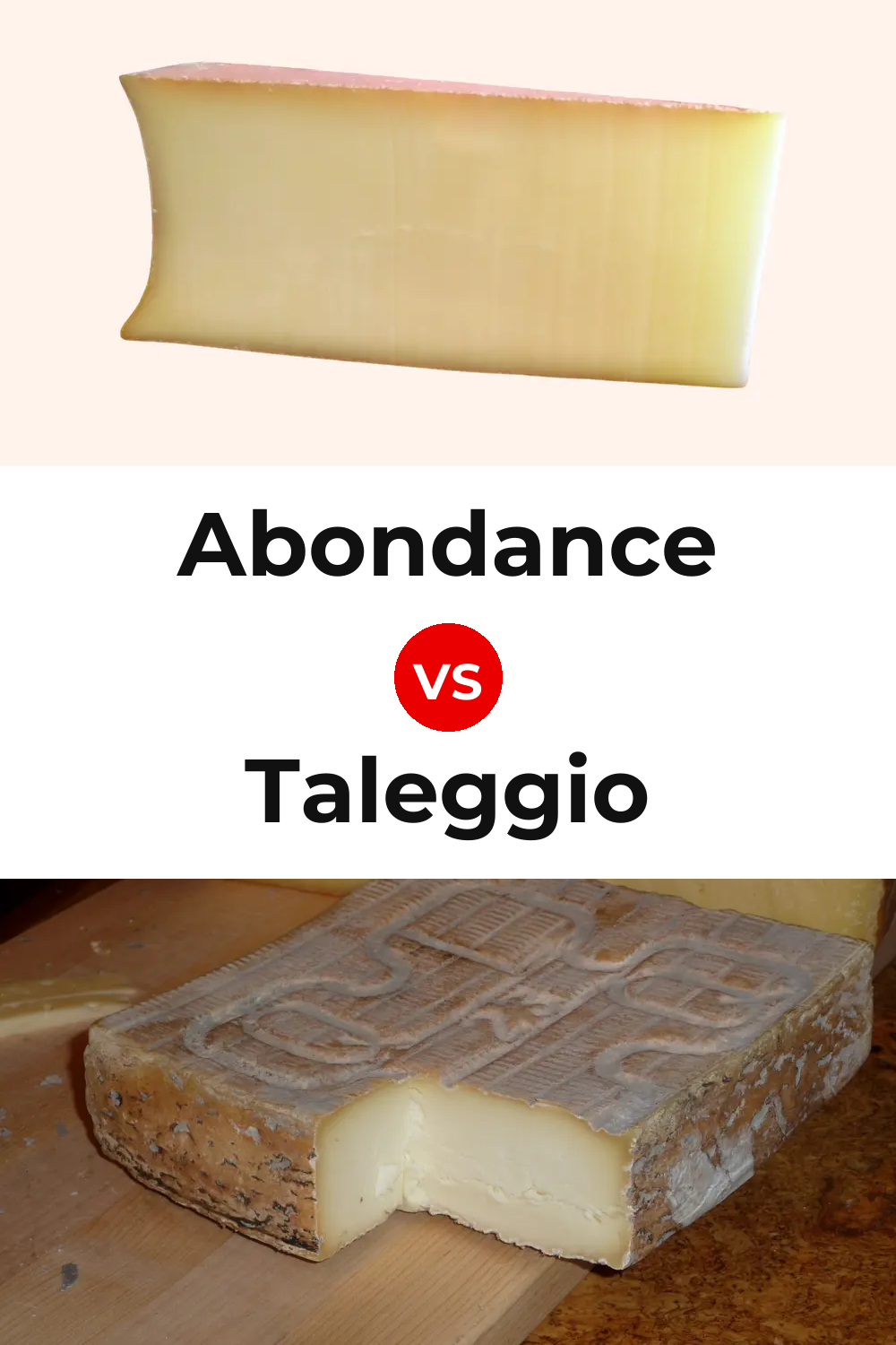 Abondance Cheese vs Taleggio Cheese Pinterest comparison