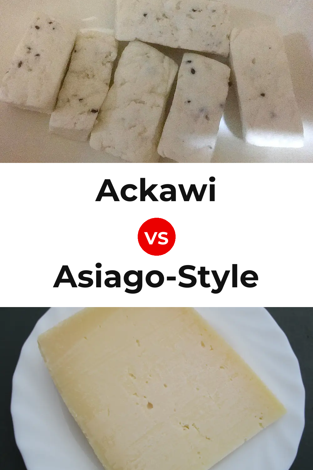 Ackawi Cheese vs Asiago-Style Cheese Pinterest comparison
