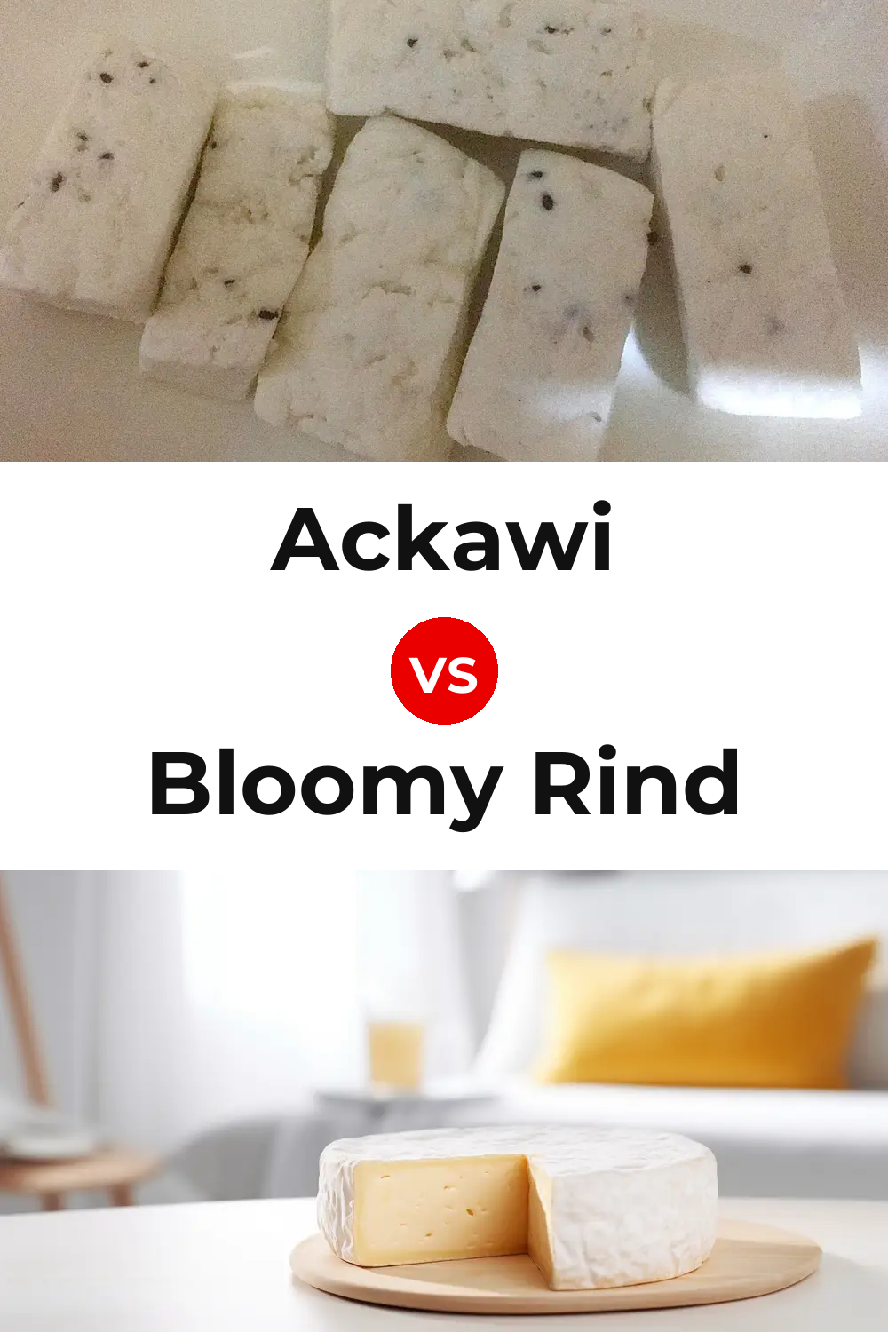 Ackawi Cheese vs Bloomy Rind Cheese Pinterest comparison
