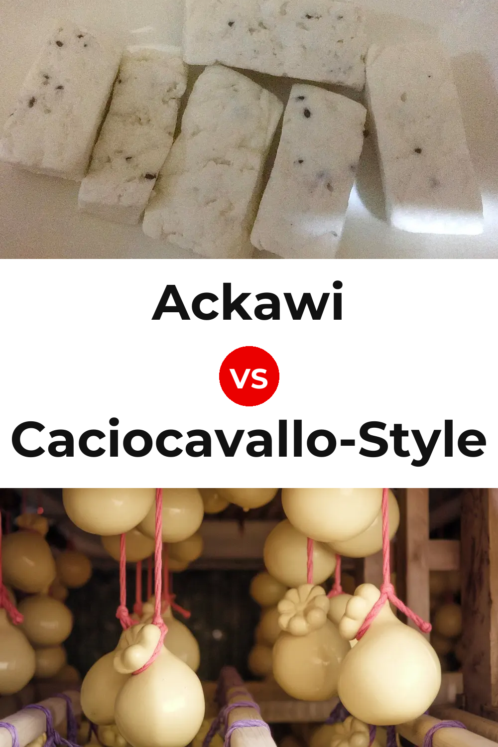 Ackawi Cheese vs Caciocavallo-Style Cheese Pinterest comparison