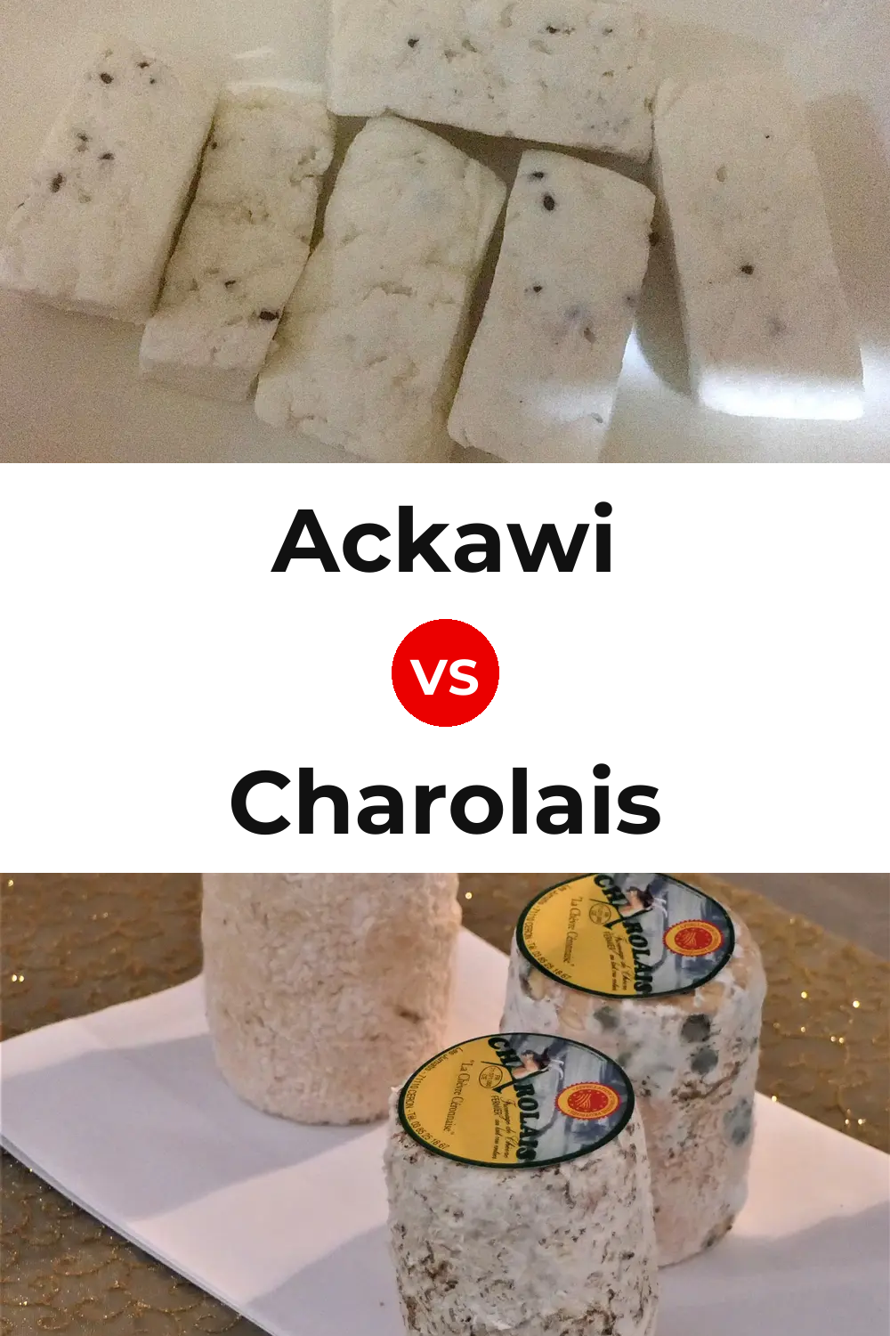 Ackawi Cheese vs Charolais Cheese Pinterest comparison