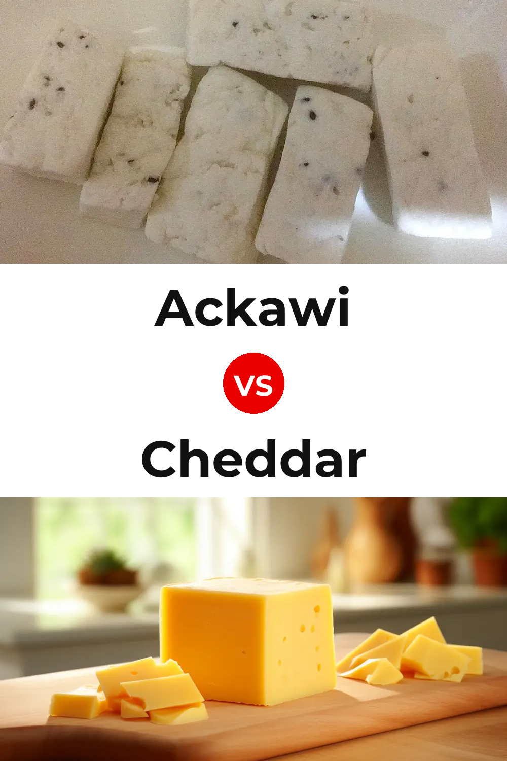 Ackawi Cheese vs Cheddar Cheese Pinterest comparison