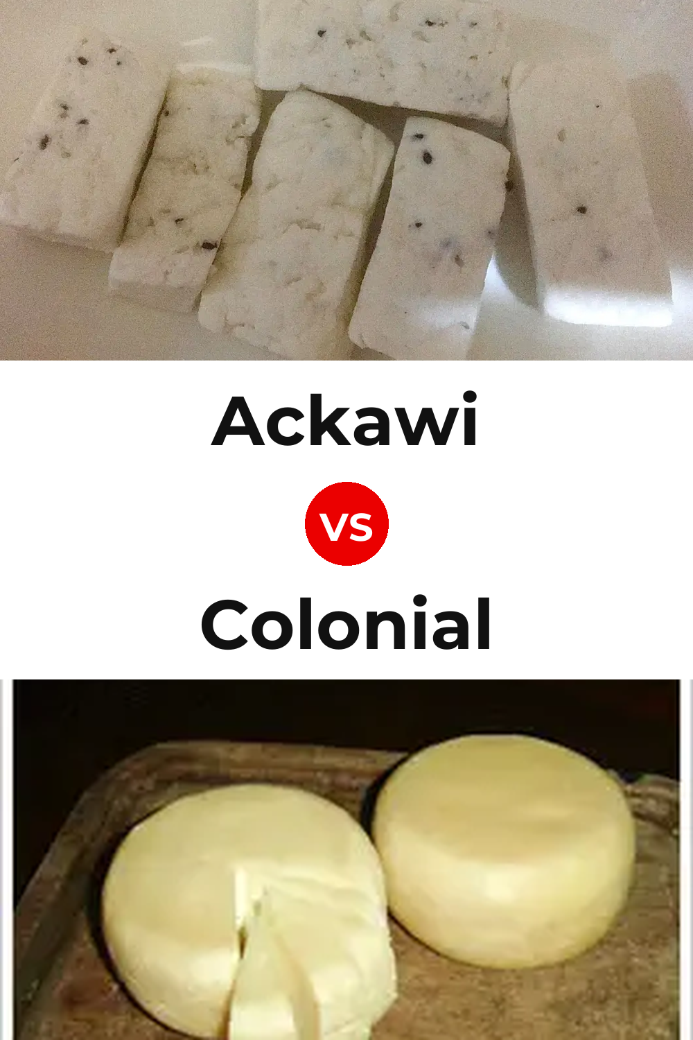 Ackawi Cheese vs Colonial Cheese Pinterest comparison