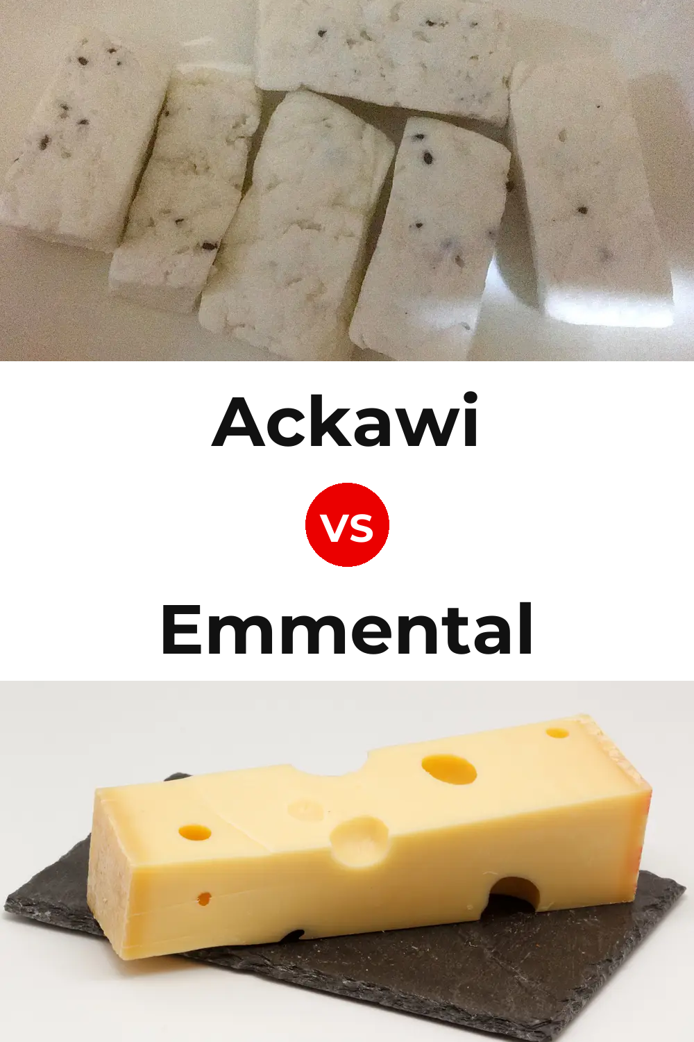 Ackawi Cheese vs Emmental Cheese Pinterest comparison