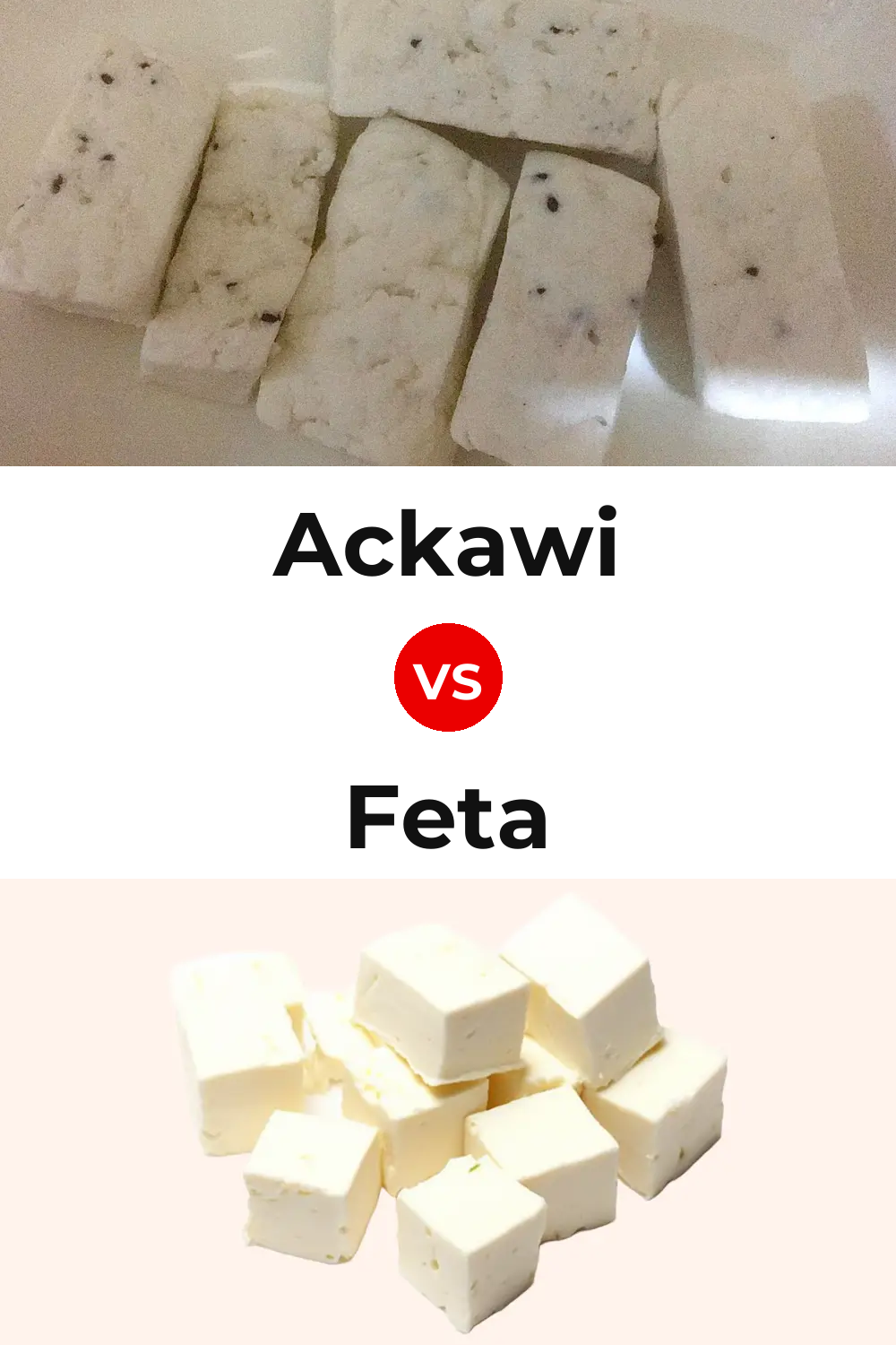 Ackawi Cheese vs Feta Cheese Pinterest comparison