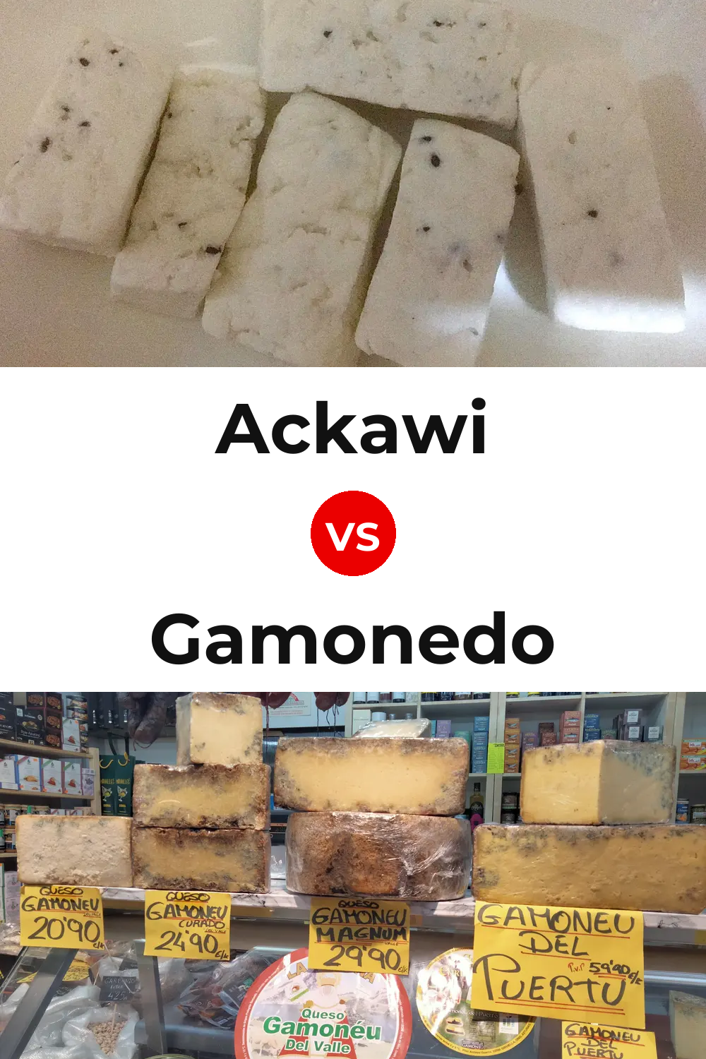 Ackawi Cheese vs Gamonedo Cheese Pinterest comparison