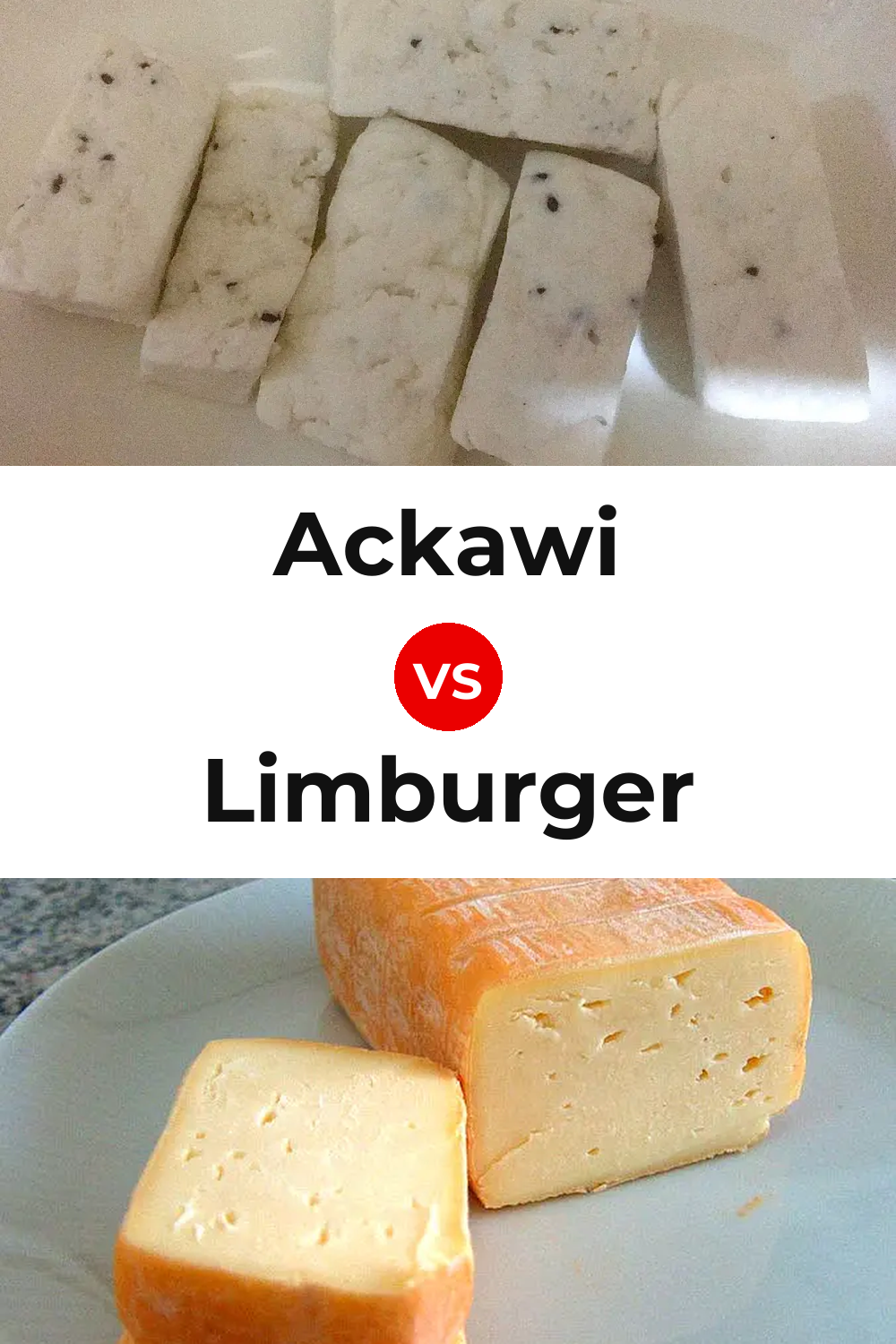 Ackawi Cheese vs Limburger Cheese Pinterest comparison