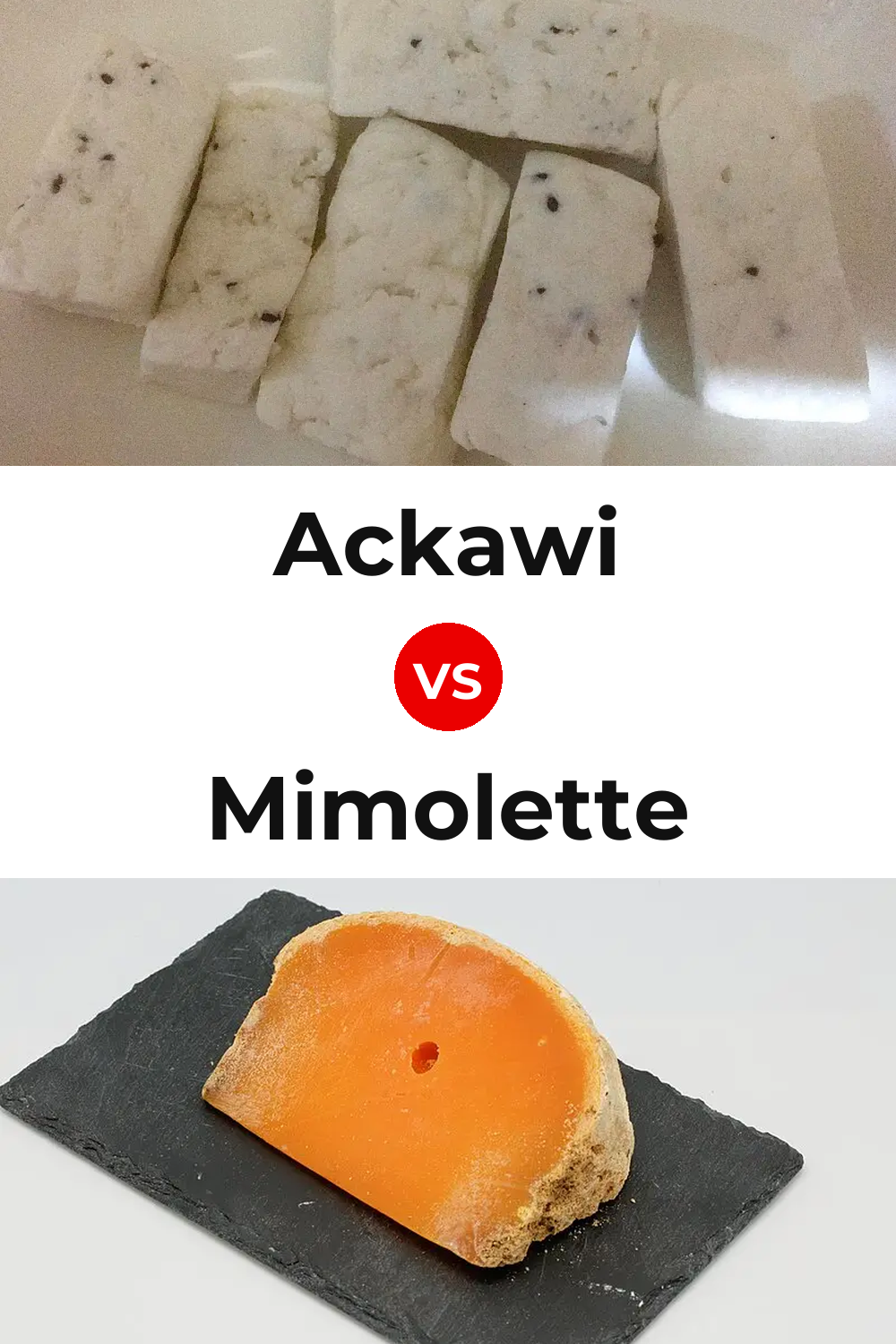Ackawi Cheese vs Mimolette Cheese Pinterest comparison