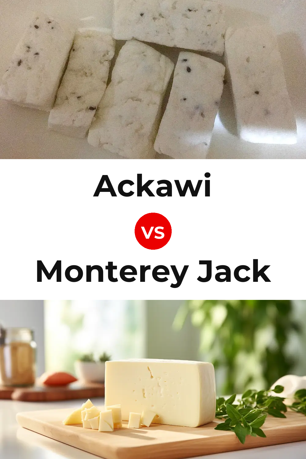 Ackawi Cheese vs Monterey Jack Cheese Pinterest comparison