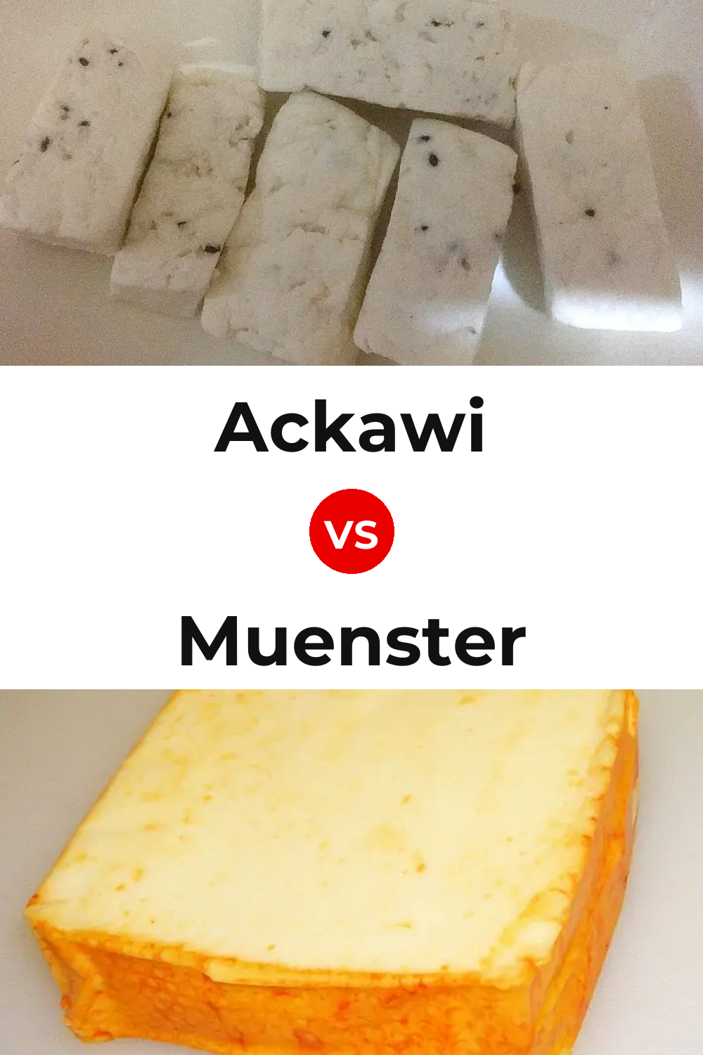Ackawi Cheese vs Muenster Cheese Pinterest comparison