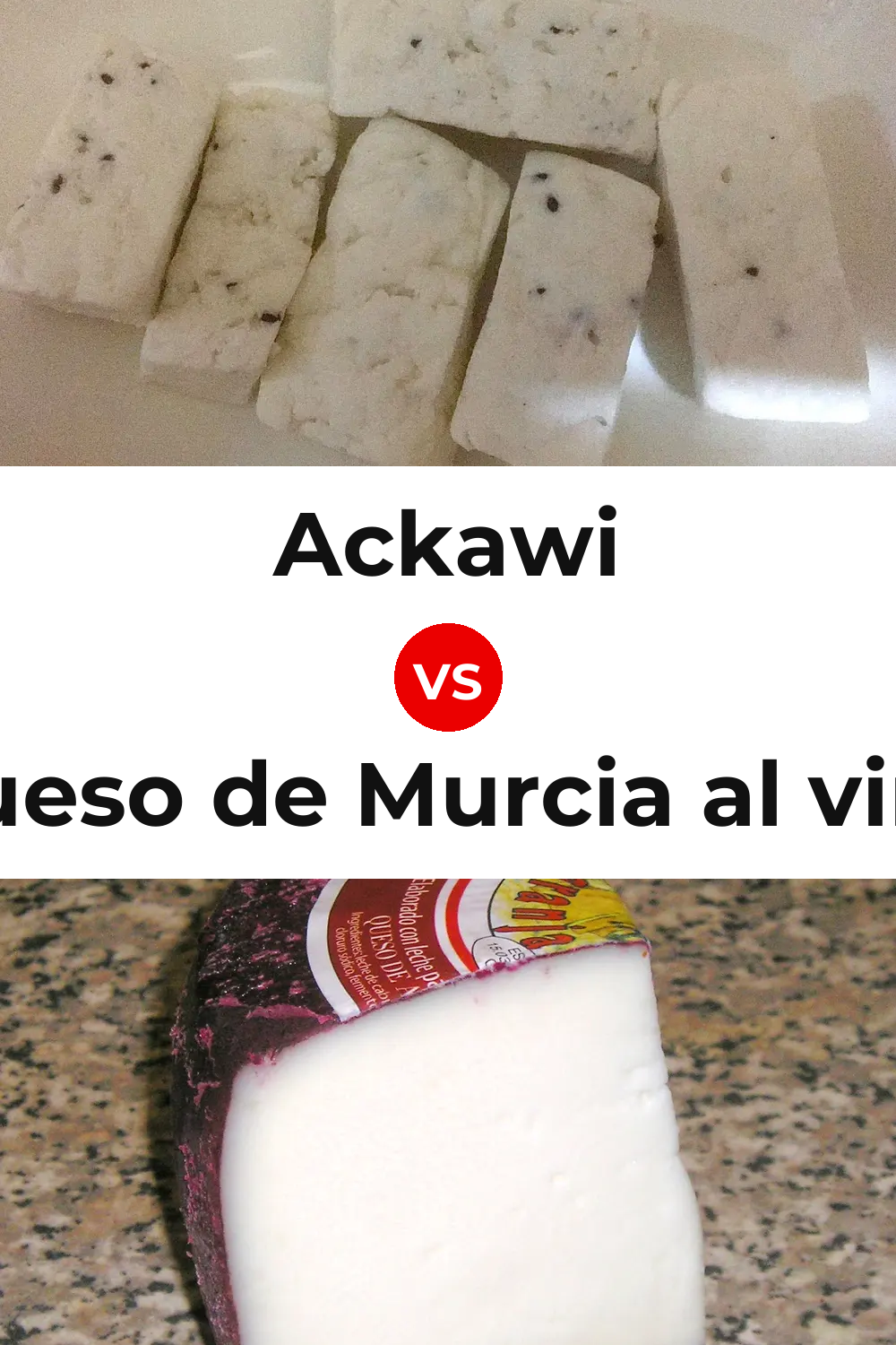 Ackawi Cheese vs Queso de Murcia al vino Pinterest comparison