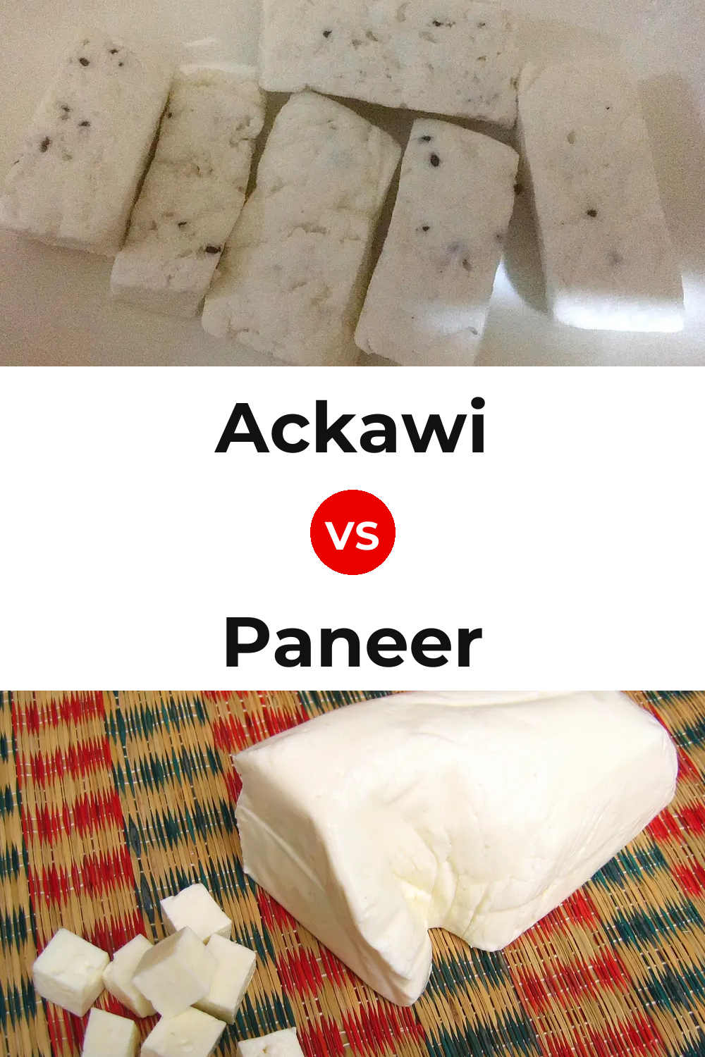 Ackawi Cheese vs Paneer Cheese Pinterest comparison