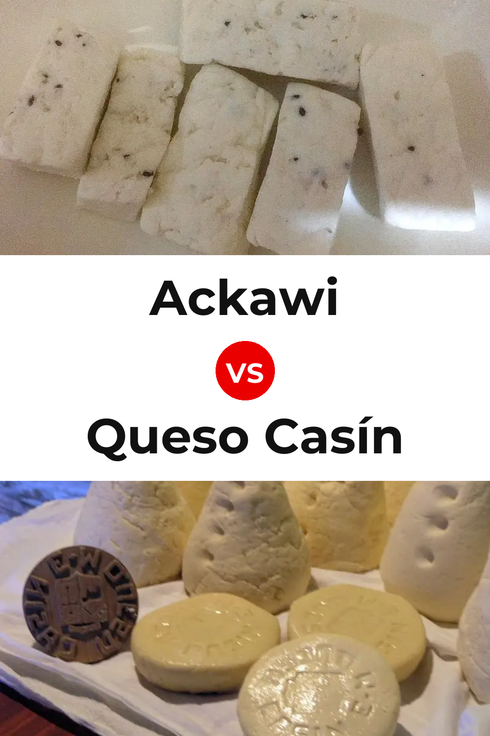 Ackawi Cheese vs Queso Casín Pinterest comparison