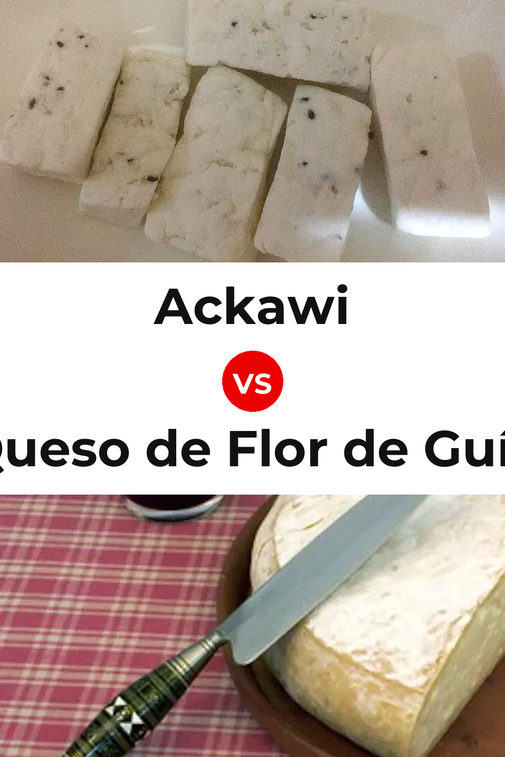 Ackawi Cheese vs Queso de Flor de Guía Pinterest comparison