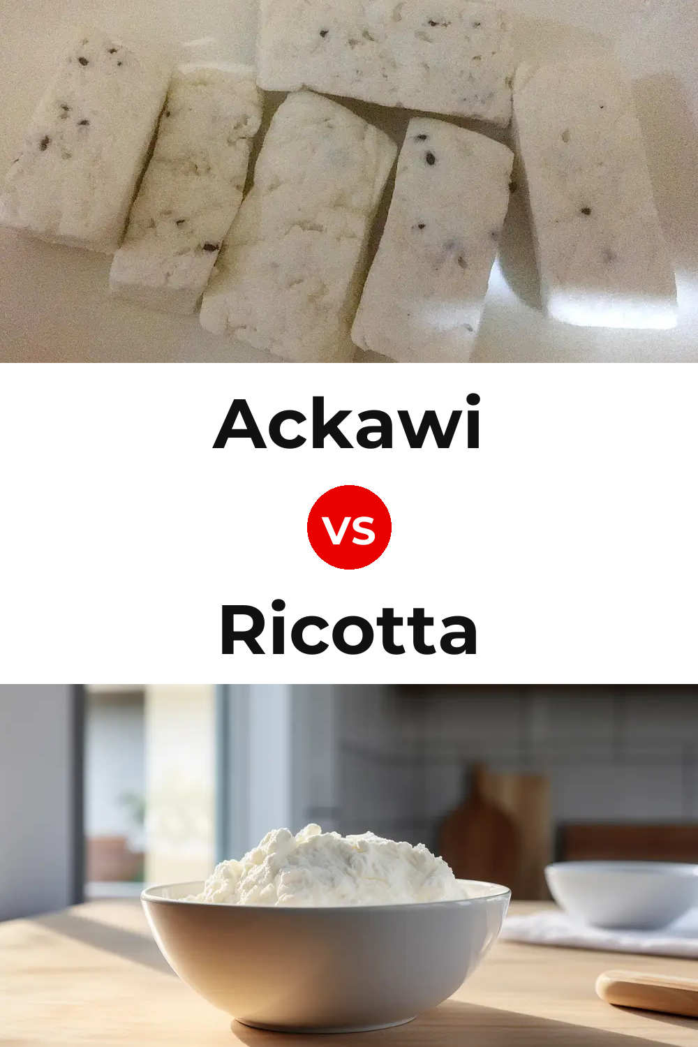 Ackawi Cheese vs Ricotta Cheese Pinterest comparison