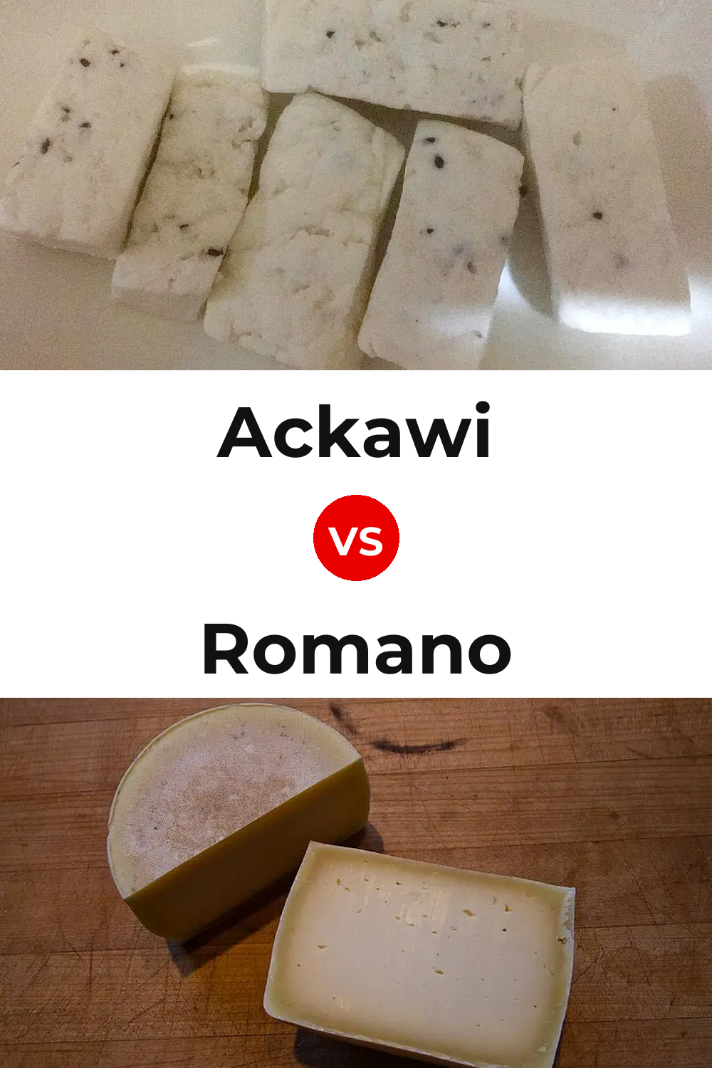Ackawi Cheese vs Romano Cheese Pinterest comparison